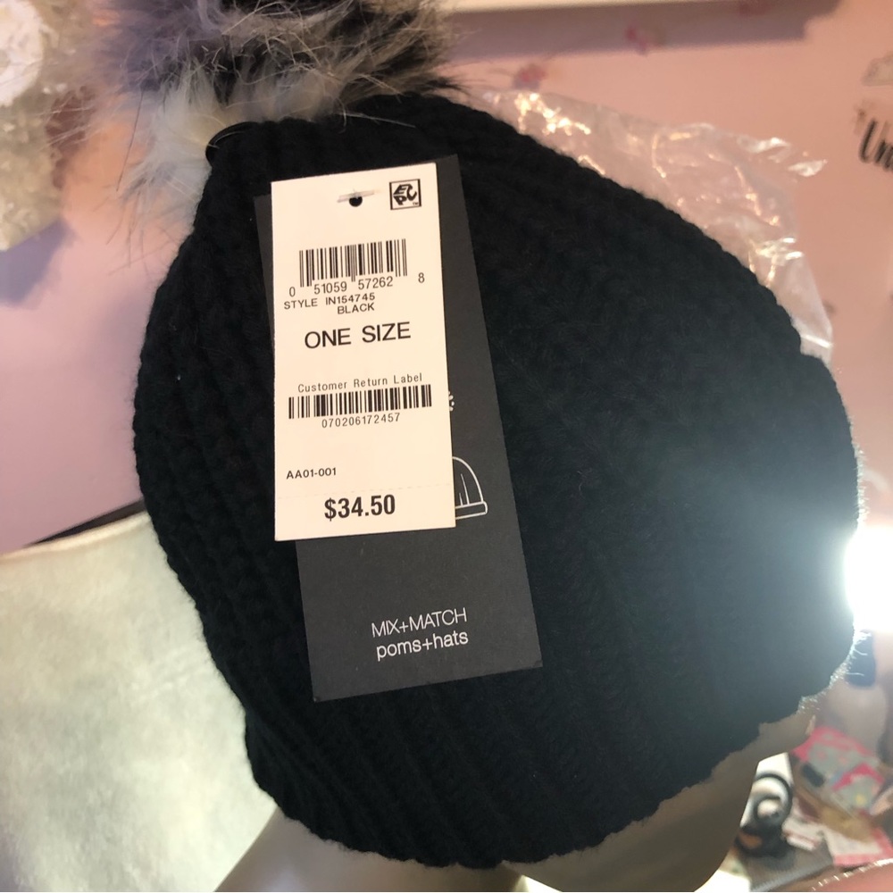 I.N.C. International Concepts mix+match pom beanie hat from Macys